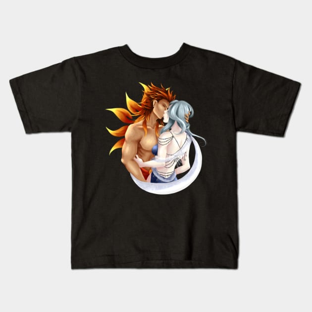 Sun and Moon Kids T-Shirt by Relentlessartist